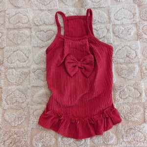 2/$10🐾 New Size XL Dog Dress - Red Dog Dress Or Cat Dress with Ruffle and Bow🐾